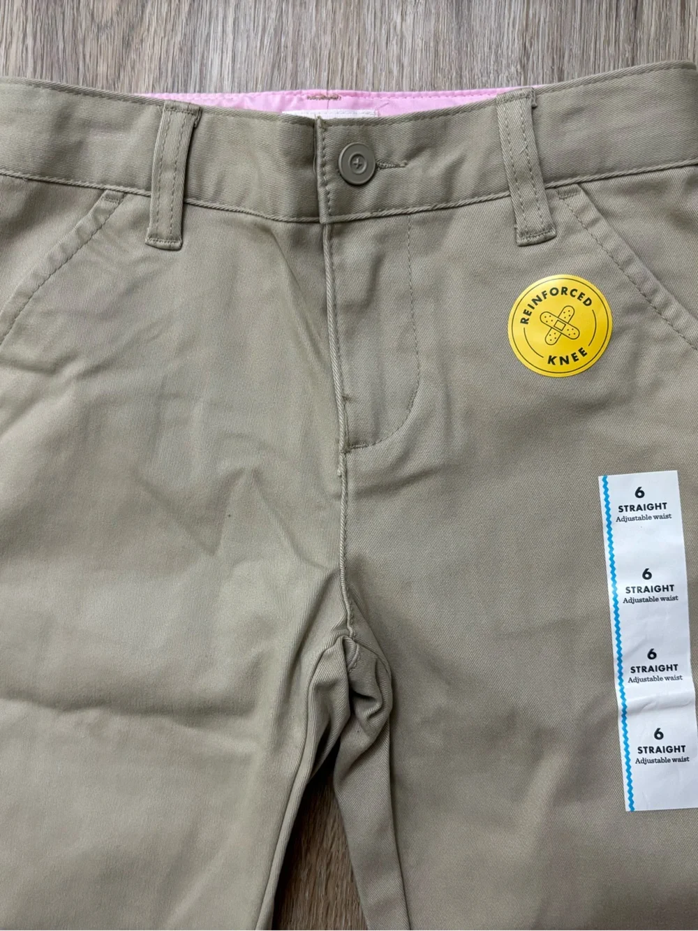Cat & Jack Girl School Uniform Pant Straight Leg Khaki Size 6